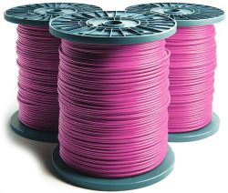 22 Gauge Insulated Stranded Pink Wire With Color Striping - Sold By The Foot